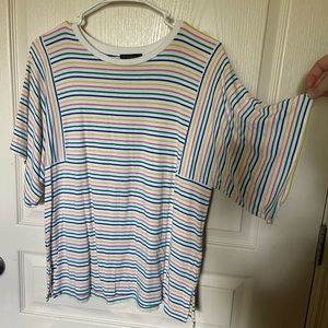 Multi colored striped J Crew shirt
